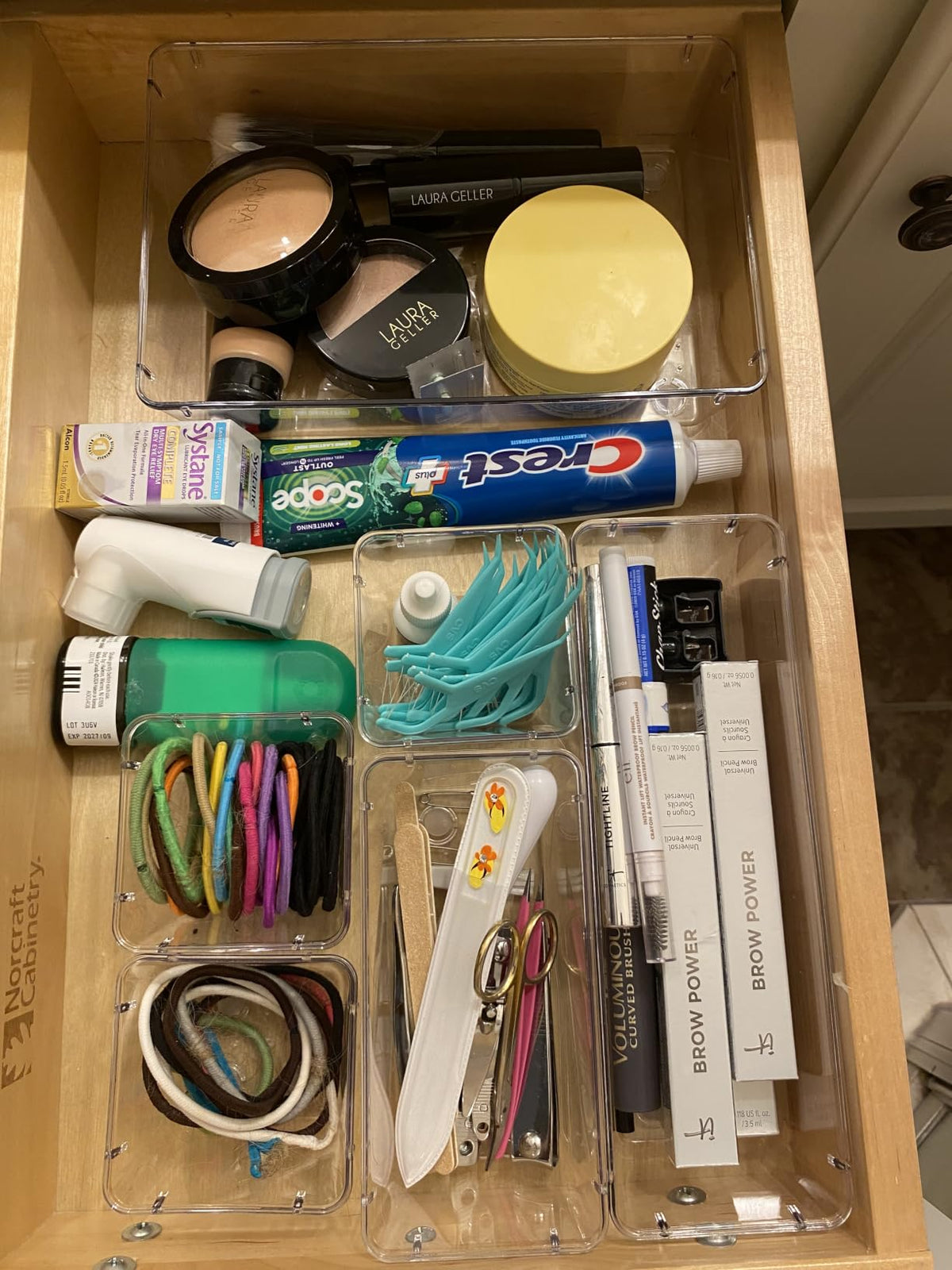 25 PCS Clear Plastic Drawer Organizers Set