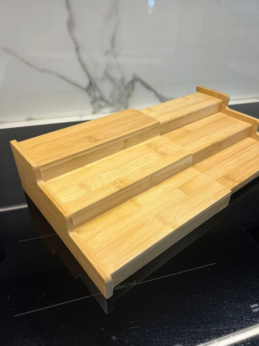 Bamboo Expandable Spice Rack Organizer