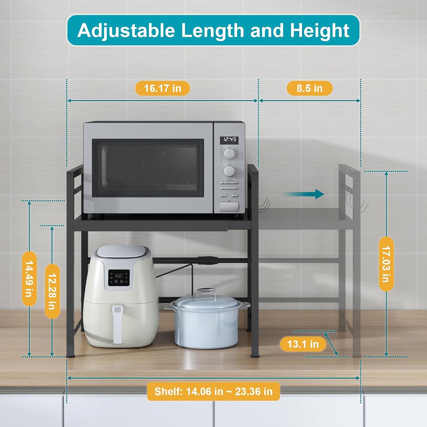 Expandable Microwave Oven Rack