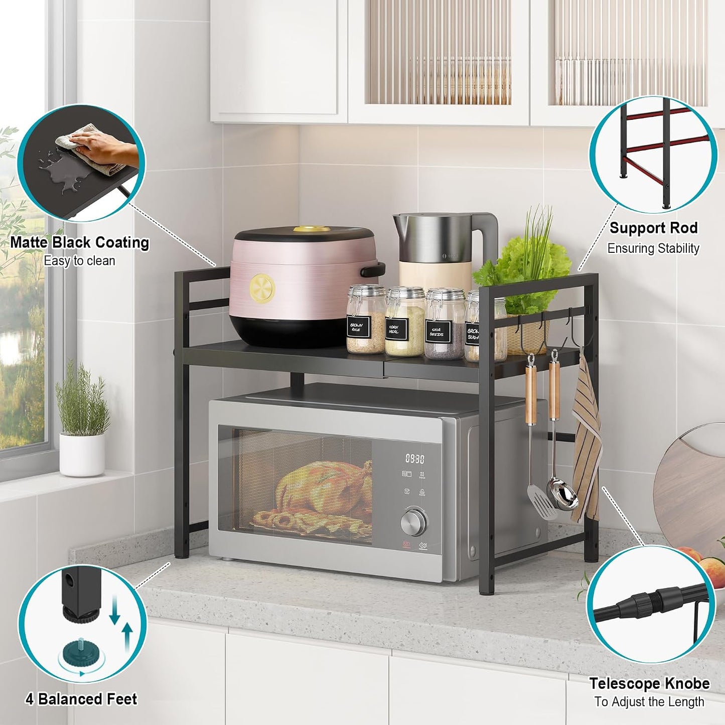 Expandable Microwave Oven Rack