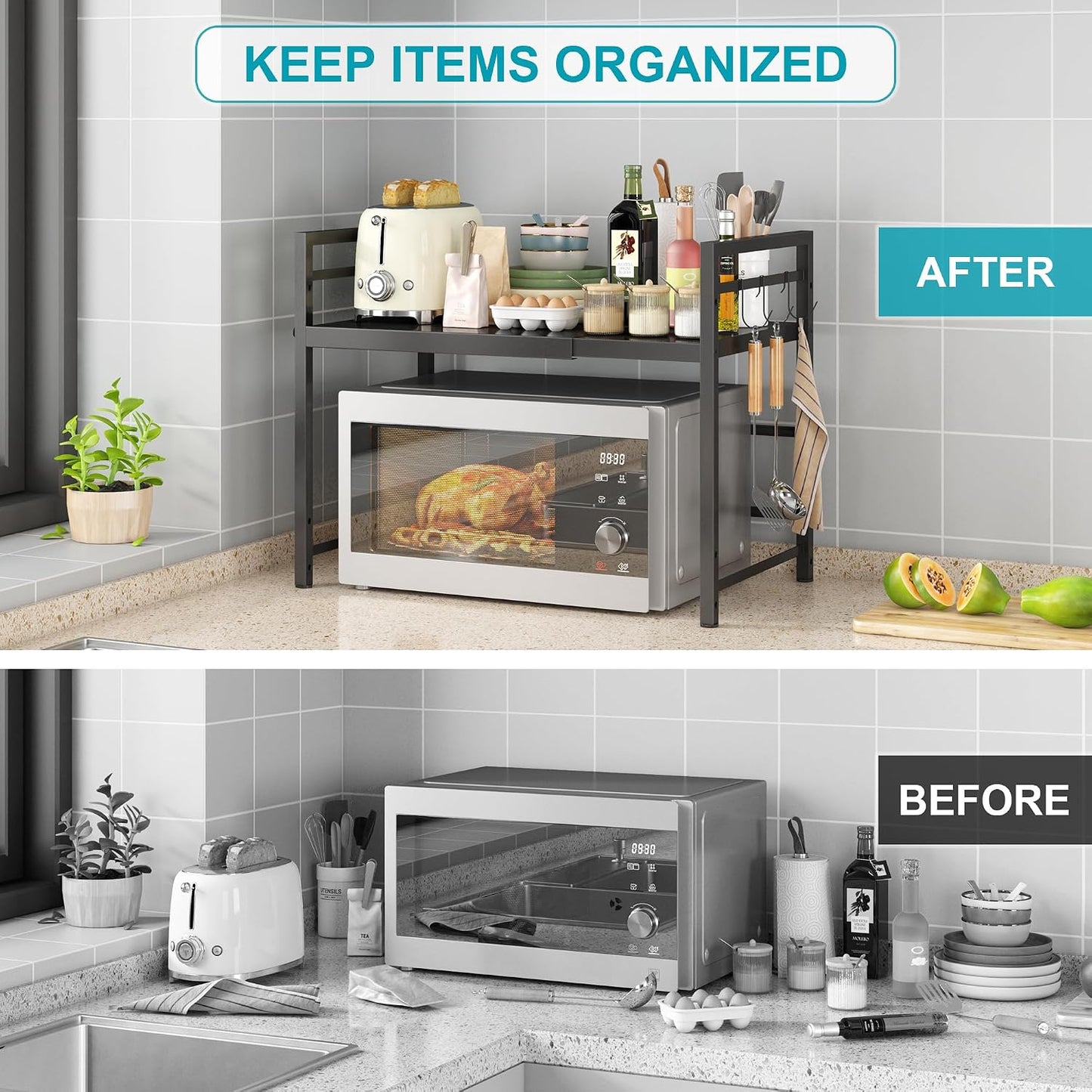 Expandable Microwave Oven Rack